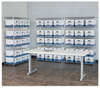 A Picture of product FEL-0078907 Bankers Box® STOR/FILE™ Medium-Duty Letter/Legal Storage Boxes Files, 12.75" x 16.5" 10.5", White/Blue, 4/Carton