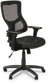 Alera® Elusion® II Series Suspension Mesh Mid-Back Synchro with Seat Slide Chair Supports 275 lb, 16.34" to 20.35" Black