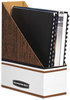 A Picture of product FEL-07224 Bankers Box® Magazine File Corrugated Cardboard 4 x 11 12.25, Wood Grain, 12/Carton