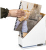 A Picture of product FEL-10723 Bankers Box® STOR/FILE™ Corrugated Magazine File Stor/File 4 x 9.25 11.75, White, 12/Carton