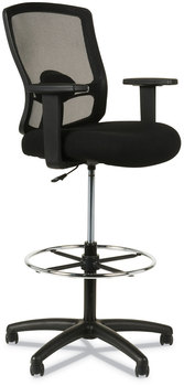 Alera® Etros Series Mesh Stool Supports Up to 275 lb, 25.19" 35.23" Seat Height, Black