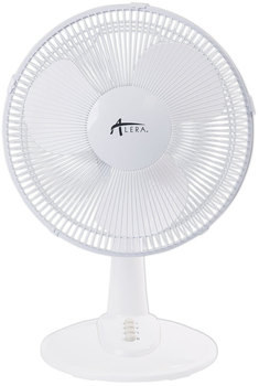 Alera® 12" 3-Speed Oscillating Desk Fan Plastic, White