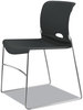 A Picture of product HON-4041LA HON® Olson Stacker® High Density Chair Supports Up to 300 lb, 17.75" Seat Height, Lava Back, Chrome Base, 4/Carton