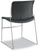 A Picture of product HON-4041LA HON® Olson Stacker® High Density Chair Supports Up to 300 lb, 17.75" Seat Height, Lava Back, Chrome Base, 4/Carton