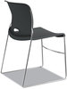 A Picture of product HON-4041LA HON® Olson Stacker® High Density Chair Supports Up to 300 lb, 17.75" Seat Height, Lava Back, Chrome Base, 4/Carton