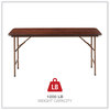 A Picture of product ALE-FT726018MY Alera® Rectangular Wood Folding Table 59.88w x 17.75d 29.13h, Mahogany