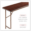 A Picture of product ALE-FT726018MY Alera® Rectangular Wood Folding Table 59.88w x 17.75d 29.13h, Mahogany