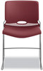A Picture of product HON-4041MB HON® Olson Stacker® High Density Chair Supports 300 lb, 17.75" Seat Height, Mulberry Back, Chrome Base, 4/Carton