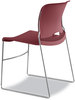 A Picture of product HON-4041MB HON® Olson Stacker® High Density Chair Supports 300 lb, 17.75" Seat Height, Mulberry Back, Chrome Base, 4/Carton
