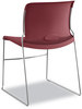 A Picture of product HON-4041MB HON® Olson Stacker® High Density Chair Supports 300 lb, 17.75" Seat Height, Mulberry Back, Chrome Base, 4/Carton