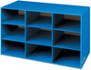 A Picture of product FEL-3380701 Bankers Box® Classroom Cubby Literature Sorter, 9 Compartments, 28.25 x 13 16, Blue