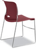 A Picture of product HON-4041MB HON® Olson Stacker® High Density Chair Supports 300 lb, 17.75" Seat Height, Mulberry Back, Chrome Base, 4/Carton