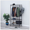 A Picture of product ALE-GR363618BL Alera® Wire Garment Rack Shelving 30 Garments, 36w x 18d 75h, Black