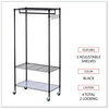 A Picture of product ALE-GR363618BL Alera® Wire Garment Rack Shelving 30 Garments, 36w x 18d 75h, Black