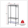 A Picture of product ALE-GR363618BL Alera® Wire Garment Rack Shelving 30 Garments, 36w x 18d 75h, Black