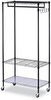 A Picture of product ALE-GR363618BL Alera® Wire Garment Rack Shelving 30 Garments, 36w x 18d 75h, Black