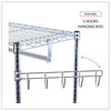 A Picture of product ALE-GR363618SR Alera® Wire Garment Rack Shelving 30 Garments, 36w x 18d 75h, Silver
