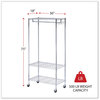 A Picture of product ALE-GR363618SR Alera® Wire Garment Rack Shelving 30 Garments, 36w x 18d 75h, Silver