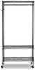 A Picture of product ALE-GR364818BL Alera® Wire Garment Rack Shelving 40 Garments, 48w x 18d 75h, Black
