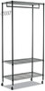 A Picture of product ALE-GR364818BL Alera® Wire Garment Rack Shelving 40 Garments, 48w x 18d 75h, Black