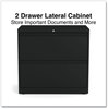 A Picture of product ALE-HLF3029BL Alera® Lateral File 2 Legal/Letter-Size Drawers, Black, 30" x 18.63" 28"