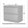 A Picture of product ALE-HLF3029LG Alera® Lateral File 2 Legal/Letter-Size Drawers, Light Gray, 36" x 18.63" 28"