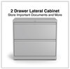 A Picture of product ALE-HLF3029LG Alera® Lateral File 2 Legal/Letter-Size Drawers, Light Gray, 36" x 18.63" 28"