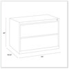 A Picture of product ALE-HLF3029LG Alera® Lateral File 2 Legal/Letter-Size Drawers, Light Gray, 36" x 18.63" 28"