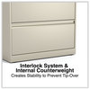 A Picture of product ALE-HLF3029PY Alera® Lateral File 2 Legal/Letter-Size Drawers, Putty, 30" x 18.63" 28"
