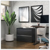 A Picture of product ALE-HLF3629BL Alera® Lateral File 2 Legal/Letter-Size Drawers, Black, 36" x 18.63" 28"