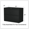 A Picture of product ALE-HLF3629BL Alera® Lateral File 2 Legal/Letter-Size Drawers, Black, 36" x 18.63" 28"