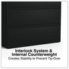 A Picture of product ALE-HLF3629BL Alera® Lateral File 2 Legal/Letter-Size Drawers, Black, 36" x 18.63" 28"