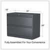 A Picture of product ALE-HLF3629CC Alera® Lateral File 2 Legal/Letter/A4/A5-Size Drawers, Charcoal, 36" x 18.63" 28"