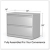 A Picture of product ALE-HLF3629LG Alera® Lateral File 2 Legal/Letter-Size Drawers, Light Gray, 36" x 18.63" 28"