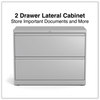 A Picture of product ALE-HLF3629LG Alera® Lateral File 2 Legal/Letter-Size Drawers, Light Gray, 36" x 18.63" 28"