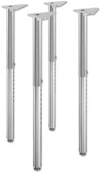 HON® Build™ Adjustable Post Legs 22" to 34" High, Platinum, 4/Pack