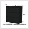 A Picture of product ALE-HLF3641BL Alera® Lateral File 3 Legal/Letter/A4/A5-Size Drawers, Black, 36" x 18.63" 40.25"