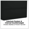 A Picture of product ALE-HLF3641BL Alera® Lateral File 3 Legal/Letter/A4/A5-Size Drawers, Black, 36" x 18.63" 40.25"