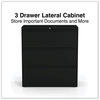 A Picture of product ALE-HLF3641BL Alera® Lateral File 3 Legal/Letter/A4/A5-Size Drawers, Black, 36" x 18.63" 40.25"