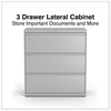 A Picture of product ALE-HLF3641LG Alera® Lateral File 3 Legal/Letter/A4/A5-Size Drawers, Light Gray, 36" x 18.63" 40.25"