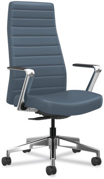 HON® Cofi™ Executive High Back Chair Supports Up to 300 lb,15.5 20.5 Seat Height, Nimbus Seat/Back, Polished Aluminum Base