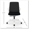 A Picture of product HON-CLQIMCU10DW HON® Cliq™ Office Chair Supports Up to 300 lb, 17" 22" Seat Height, Black Seat/Back, White Base, Ships in 7-10 Business Days
