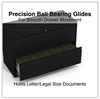 A Picture of product ALE-HLF4229BL Alera® Lateral File 2 Legal/Letter-Size Drawers, Black, 42" x 18.63" 28"