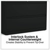 A Picture of product ALE-HLF4229BL Alera® Lateral File 2 Legal/Letter-Size Drawers, Black, 42" x 18.63" 28"
