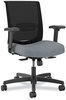 A Picture of product HON-CMY1AAPX25 HON® Convergence® Mid-Back Task Chair Up to 275 lb, 16.5" 21" Seat Ht, Basalt Black Back/Frame, Ships in 7-10 Bus Days