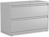 A Picture of product ALE-HLF4229LG Alera® Lateral File 2 Legal/Letter-Size Drawers, Light Gray, 42" x 18.63" 28"