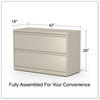 A Picture of product ALE-HLF4229PY Alera® Lateral File 2 Legal/Letter-Size Drawers, Putty, 42" x 18.63" 28"