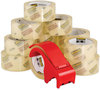 A Picture of product MMM-375012DP3 Scotch® 3750 Commercial Grade Packaging Tape with DP300 Dispenser, 3" Core, 1.88" x 54.6 yds, Clear, 12/Pack