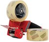A Picture of product MMM-37502ST Scotch® Packaging Tape Dispenser Value Pack with Two Rolls of 3" Core, For Up to 0.75" x 60 yds, Red