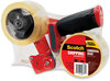 A Picture of product MMM-37502ST Scotch® Packaging Tape Dispenser Value Pack with Two Rolls of 3" Core, For Up to 0.75" x 60 yds, Red